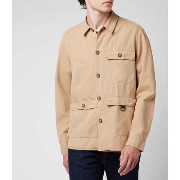 TED BAKER Bikee Multi Pockets Shacket Utility Cargo Military Safari Beige Size 5 - Picture 1 of 16